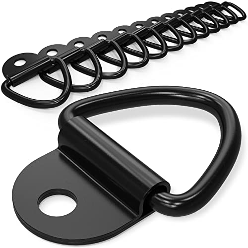 12 PCS V Ring Tie Down Anchors 2" Diameter Steel - size: 12PCS