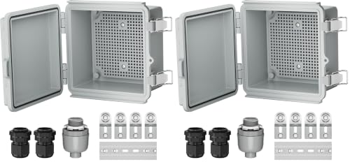 Joinfworld Outdoor Electrical Box 6X6 Junction Box (Pack of 2) - size: 5.9"x5.9"x3.5" (Pack of 2)