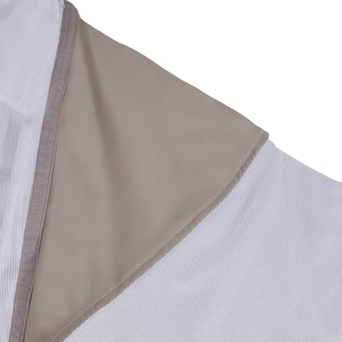 Horze Defense Combo Neck Fly Sheet - Atmosphere - 81 in - color: Atmosphere, size: 81 in