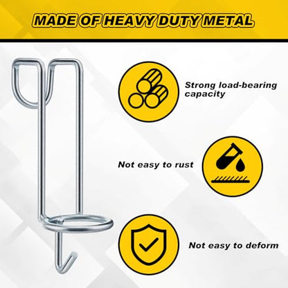 Hicarer 2 Pack Horse Feed Bucket Hooks Metal Water Holder Hanger, Silver - color: Silver
