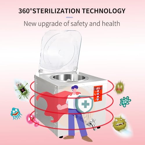 Commercial Milk/Juice Pasteurization Sterilization Machine | 14L Sterilization Equipment For Milk, Juice & More, Food Grade Stainless Steel With 360° Stirring, Auto Washing & Timer
