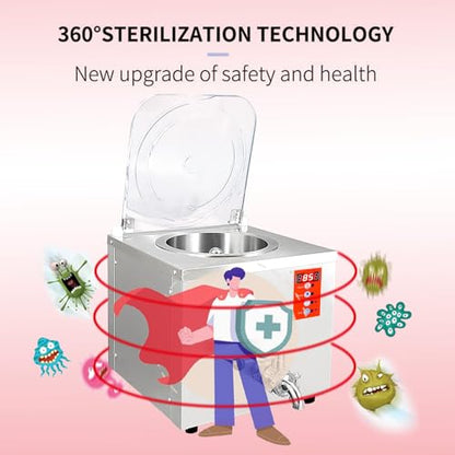 Commercial Milk/Juice Pasteurization Sterilization Machine | 14L Sterilization Equipment For Milk, Juice & More, Food Grade Stainless Steel With 360° Stirring, Auto Washing & Timer