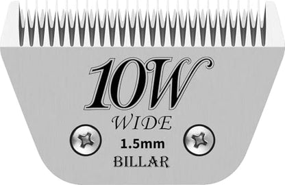 BILLAR® 10W Detachable Dog Grooming Wide Blades,Compatible with Andis,Oster A5,Wahl KM10 Series Clippers,Cut Length 1/16”(1.5mm) - size: 10W