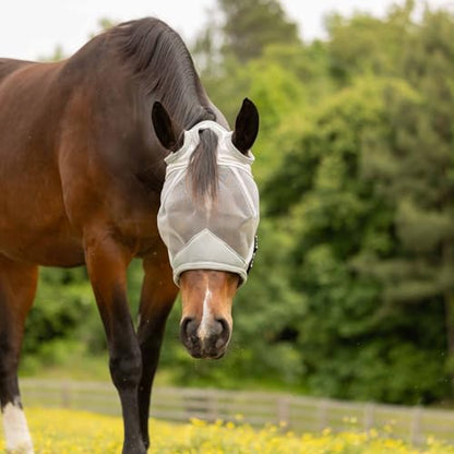Equinavia Algard Soft Mesh Earless Fly Mask - Silver - Cob - color: Silver, size: Cob