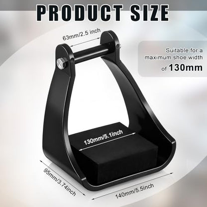 Sadnyy 2 Pcs Polymer Trail Stirrups 2.5" Cushioned Trail Stirrups Endurance Horse Riding Tools Foam Pad Footbeds for Riding Safety Climb Long Rides