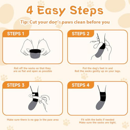 Dog Paw Wound Recovery Boot, Breathable Dog Bootie for Injured Paw, Anti-Slip Dog Shoe with Self-Adhesive Strap, Protector for Outdoor Walking & Keep Dogs from Licking Wounds (M) - size: M