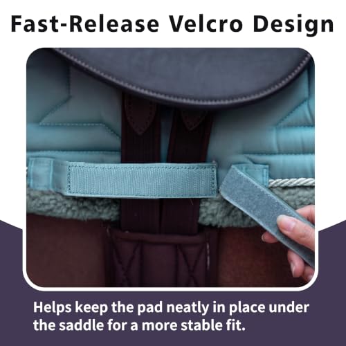EQUINEWAVE Jump Saddle Pad with Teddy Fleece Trim (Citadel Blue)