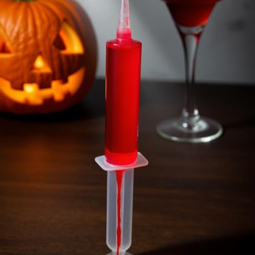 50 PACK 2 oz Party Jelly Syringes Shot with Lids, Large Reusable Party Jelly Shot for Thanksgiving Day, Christmas Wedding Bachelorette Parties (Clear)