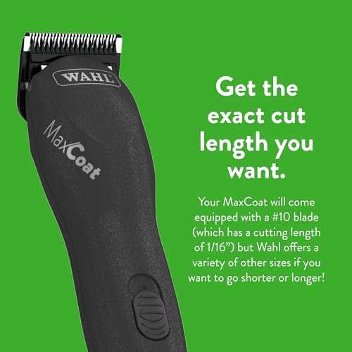 Wahl Pro Animal Equine MaxCoat Horse Clipper, Black | Powerful Corded Clipper for Thick Coats, Quiet Performance, Includes a #10 Competition Series Blade