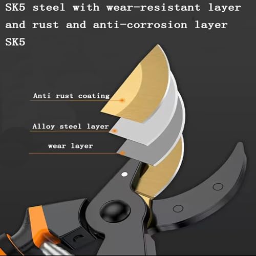 Ultra Sharp Titanium Steel Pruning Shears, Cuts 3X Easier, Rust-Resistant, Effortlessly 1-Inch Cut Capacity Garden Scissors, Ergonomic Handle - style: gy-b09
