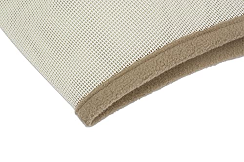 ECP Equine Comfort Products Horse Fly Mask with Ears, UV Protection, Bug Shield, Adjustable Strap, Breathable Micro Mesh, Reinforced Eye Darts, Lightweight Fit, Beige - color: Beige