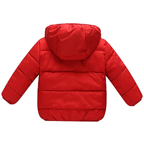 GOODKIDS Baby Girls Boys' Winter Fleece Jackets with Hooded Toddler Warm Lined Coat Outer Clothing 1-6 Years - color: Red, size: 2-3T