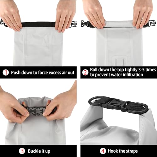 Waterproof First Aid Kit for Boat Marine Roll Top Dry Bag Light Grey - color: Ws011-lightgrey