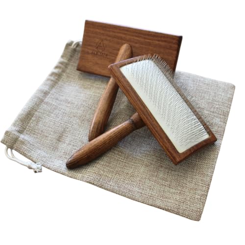 Hand Carder Brushes for Wool Blending, 2 Pcs, Needle Felting Brush, Spinning and Weaving, Craft Tool.