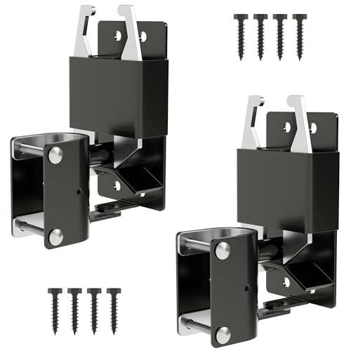 2 Way Gate Latch, Heavy Duty Two Way Farm Gate Latch, Black Anti-Sag Fence Gate Latch, Lockable Gravity Latch Gate Hardware for Fences, Metal Gates, Farm, Horse Corrals, Ranches, 2 Pack