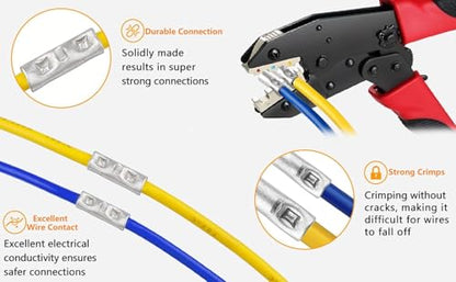SVAAR 6PCS 00 Gauge Non Insulated Butt Connectors 2/0 AWG Uninsulated Butt Splice Connectors Crimp Repair Butt Splices Kit Tinned Copper Seamless Barrel Butt Splice Terminals & 6PCS 3:1 Heat Shrinks - size: 00 (2/0) AWG