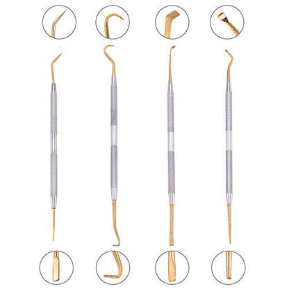 BOOSTEADY Stainless Steel Gunsmith Armorer Pick Set Cleaning Picks & Double-End Brushes