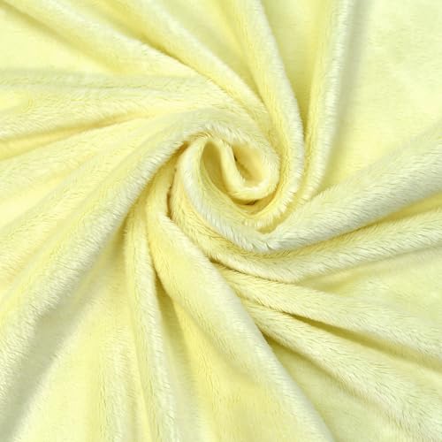 Surf turtle Light Yellow Super Soft Minky Fabric by The Yard, 36"x60" - color: Light Yellow