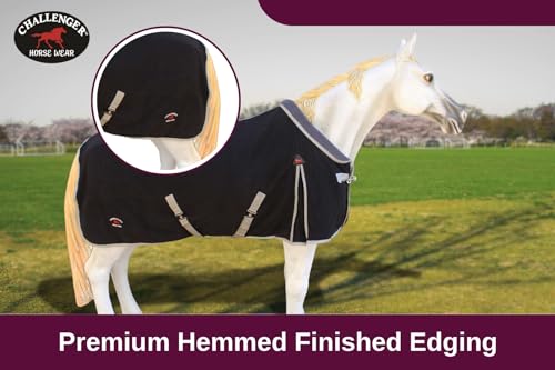 66" Horse Sheet Polar Fleece Cooler Exercise Blanket Wicks Moisture 43F03 - color: Black, size: 66 inches