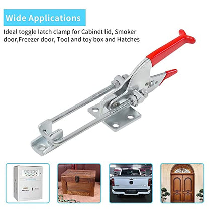 3PCS 2000lbs Toggle Clamp 431,Heavy Duty Toggle Latch Clamp,Tire Carrier Latch,Quick Release Latch,Cam Lever Clamp.Adjustable Latch for Lid Latch,Cam Clamp Latch,Pull Latch & Draw Latch Hardware - style: Red
