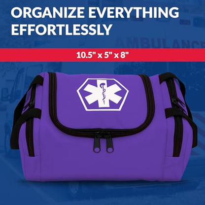 Dixie EMS Dixigear Empty First Responder II Bag 10.5" x 5" x 8" – Purple - color: Purple