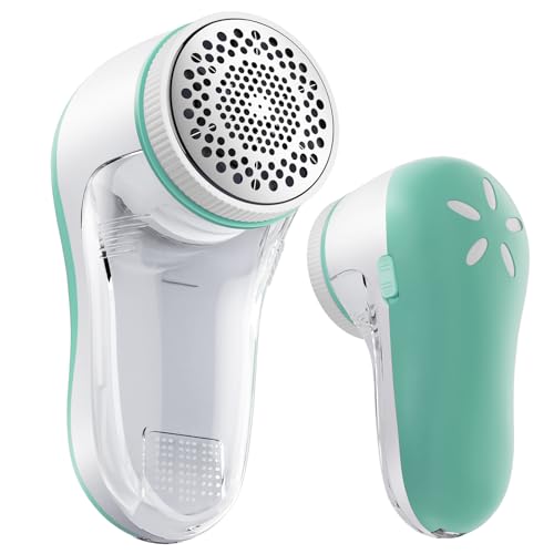 POPCHOSE Fabric Shaver, Lint Shaver with 6-Leaf Blade, Rechargeable - color: Spring Green
