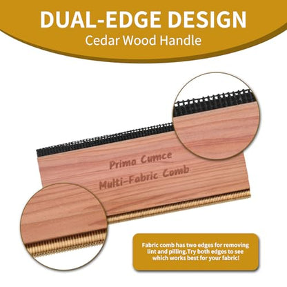 Cashmere Comb – 100 x 44 x 10mm Multi-Fabric Shaver for Clothing – Durable Cedar Wood Comb with Metal Pick – Easy to Use and Portable Fiber Cloth Pilling Remover Ideal for Sweaters, Fuzz - color: 1pcs New