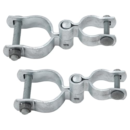 VIVIDA 1-3/8" x 2-3/8" Chain Link Fence Gate Hinge Kit, 2 Pack - color: Silver (2 Set), size: 1-3/8" x 2-3/8"