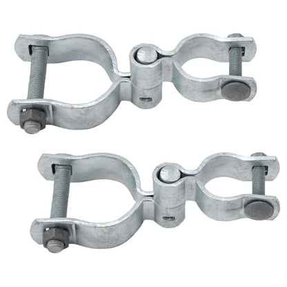 VIVIDA 1-3/8" x 2-3/8" Chain Link Fence Gate Hinge Kit, 2 Pack - color: Silver (2 Set), size: 1-3/8" x 2-3/8"