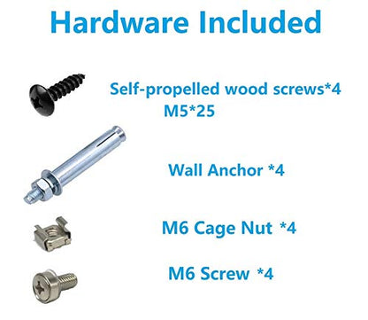 2U Steel Wall Mountable Simple Vertical Network Equipment Rack - size: 2U