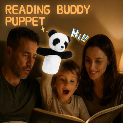 Soft Animal Hand Puppet Preschool Learning Toy Washable Black White Stuffed Story Time Family Fun Interactive Role Play Gift Panda - color: Panda