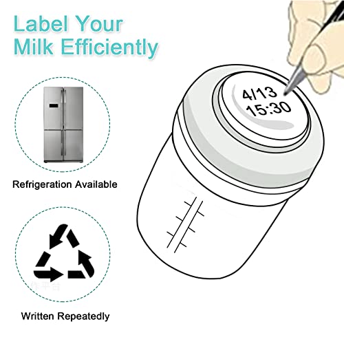 COMI Wide Neck Glass Breastmilk Collection n Storage Bottle, 4 Packs, 6oz with Screw Ring Sealing Disk; Re-markable Sealing Disc. BPA Free, Fits Breast Pumps & Nipples (4 Gray Lids) - style: 180ml 4GRAY