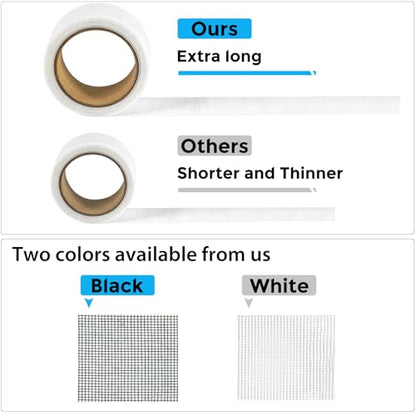 Secopad 2" x 180" (15FT) Screen Repair Tape, Screen Repair Kit, White - color: White, size: 2IN x 15FT
