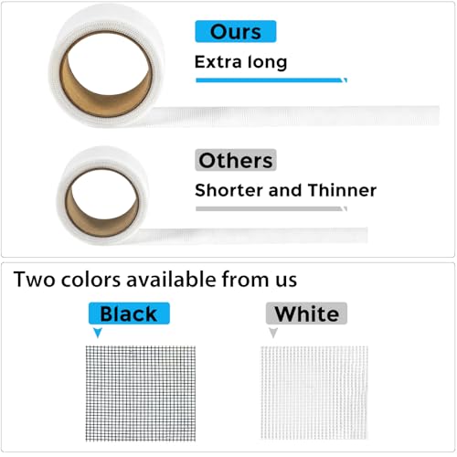 Secopad 2" x 360" (30FT) Screen Repair Tape, Screen Repair Kit, White - color: White, size: 2IN x 30FT
