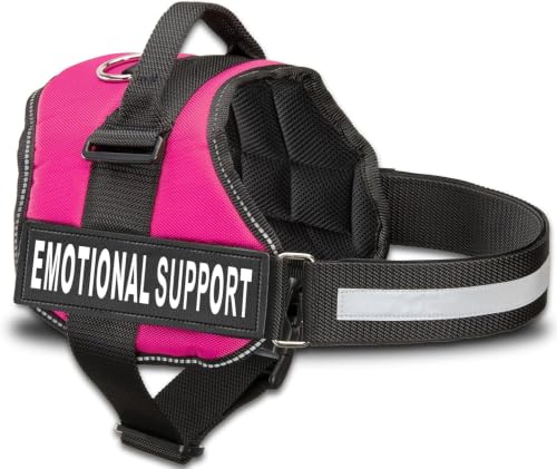 Industrial Puppy Emotional Support Vest Harness, Small 19.5-25, Pink - color: Hot Pink, size: Small, Fits Girth 19.5-25"