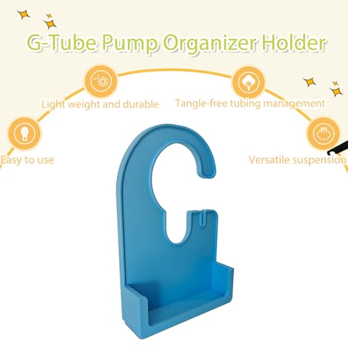 G-Tube Feeding Pump Organizer Holder for Infinity Feeding Pump | Lightweight Durable with Built-in Tubing Coil Storage,Feeding Tube Holder,Tool-Free One-Click Install,for Home or Travel