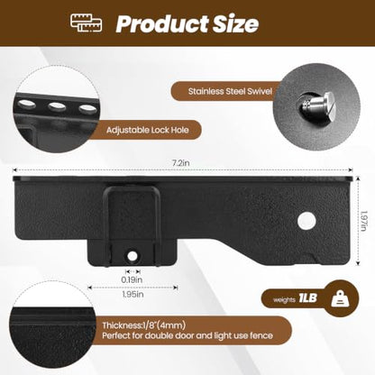 Kryonix Flip Gate Latch Heavy Duty Carbon Steel 1 Pack - size: 1PCS-Upgraded