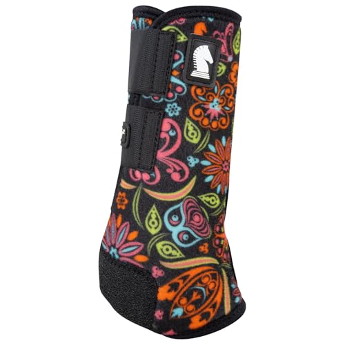 Classic Equine Legacy2 Support Boots, Front and Hind - color: Neon Flower, size: Medium