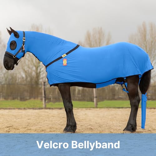 RESISTANCE Full Body Slinky with Zipper Hood and Belly Wrap, Various Sizes and Colors - color: Royal Blue, size: Medium
