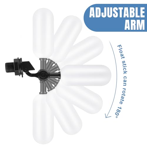 Blulu 3 Pack Float Valve 1/2 Inch Automatic Fill Float Valve, Black - color: Black