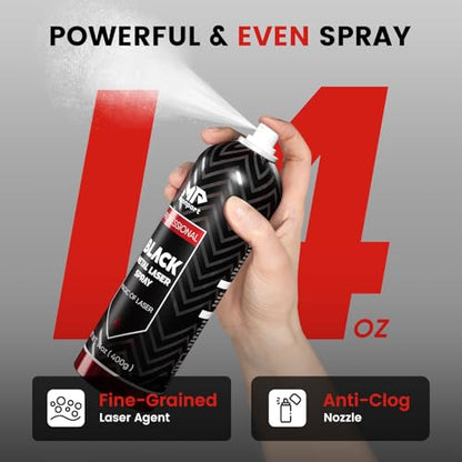 Monport Laser Marking Spray,Metal Laser Marking Fluid for CO2 Laser Engravers,14oz High Contrast Aerosol Black Spray for Laser Engraving Metal,Laser Ink for Aluminum,Stainless Steel, and Brass More...