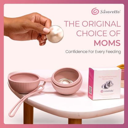 Silverette Nursing Cups, Postpartum Essentials, Real Silverette, S O-Feel - size: Small With O-Feel Silicone Rings
