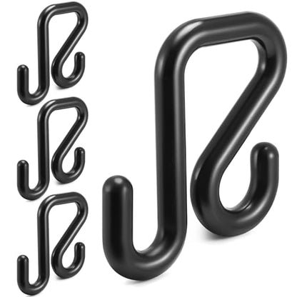 CroBlissful 4 Pcs Lineman Bucket Hooks 2 Inches Truck Blanket Hooks for Aerial Bucket Lip Tool Holders for All Seasons Lineman Accessories, Black 35lbs Working Load Limit - size: 2 Inches