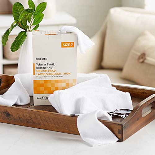 McKesson Tubular Elastic Retainer Net Dressing, Non-Sterile, Medium Head, Large Shoulder, Thigh, Size 7, 27 1/2 in x 25 yd, 1 Count, 2 Pack - size: Size 7 1 Count (Pack of 2)