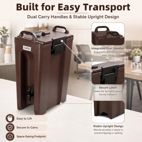 YUANHAO 5 Gallon Insulated Beverage Dispenser with Spigot - size: 5 GAL