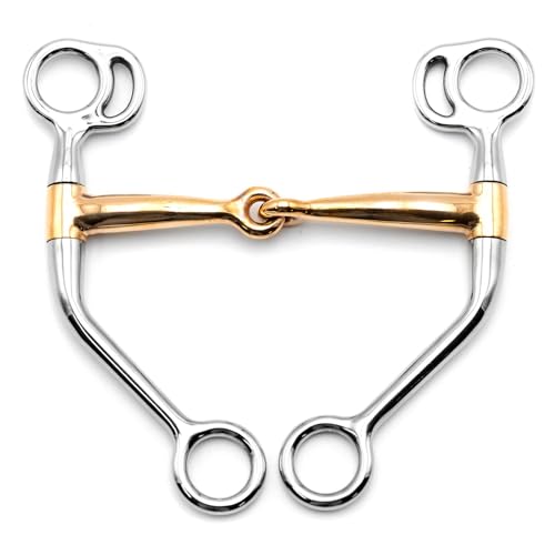 Jeffers Equine Horse Bits, Durable Training Horse Tack, Western Riding Equipment, Equestrian Accessories - style: Copper Snaffle Mouth Training Bits