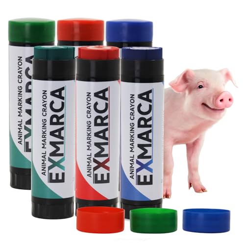 6PCS Livestock Marker Crayons Marking for Marking Animal Fur and Skin