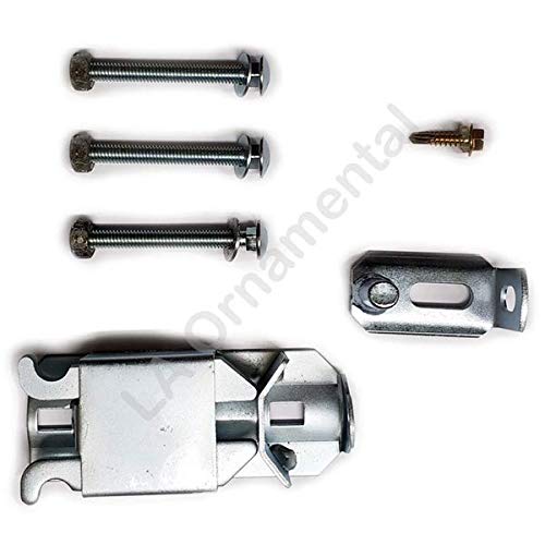 Gate Latch 5-1/4" x 2" Galvanized Lockable 2 Way Kennel Chain Link Gate Live Stock Chain Link Self-Lock Compatible Co-Line