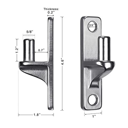 Insaga 304 Stainless Steel Gate Hinges 2 Pcs, Heavy Duty Wall Mount Hinges with 5/8" Pin, One-Piece Casting Farm & Chain Link Fence Gate Hardware - color: Silver-SS-2Pcs-Pin
