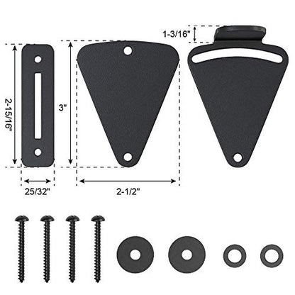 WINSOON Barn Door Lock Hardware Black Steel - color: Black